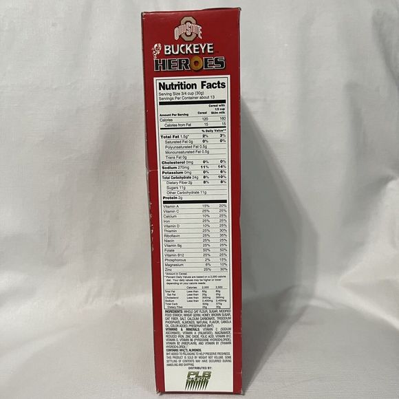 OSU Buckeye Heroes Signed Full Cereal Box Autographed by Hawk, Carpenter… - Picture 5 of 14